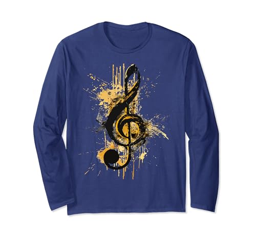 Notenschlüssel Musiker & Musik Violinschlüssel Herren Damen Langarmshirt von Note & Notenschlüssel Shop für Musik & Musiker DJ