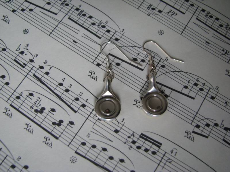 Flöte Schlüssel Ohrringe Flöte Schlüssel Ohrringe von NoteworthyElegance