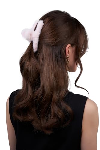 Damen Haarclip Haarspange Haarklemme Haarkrebs Krebs aus Kunststoff Accessoire mit Pelz (blassrosa) von Nothing but Love