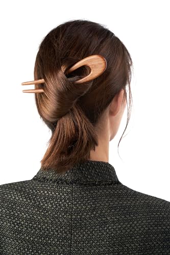 Damen Haarnadel im asiatische Stil Haarspange Haarklemme aus 100% Holz bequem und haarschonend (beige2) von Nothing but Love