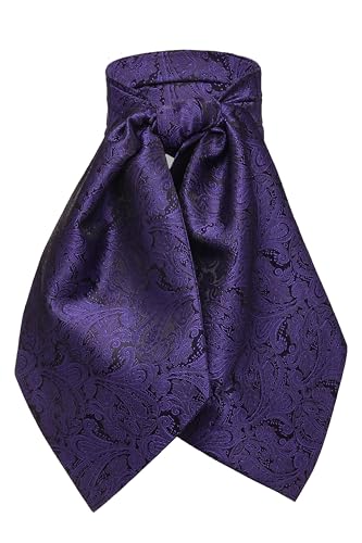 Nothing but Love Ascot Krawatte Halstuch elegante Herren Mode Business-Accessoires mit stylischem Design (Violett) von Nothing but Love