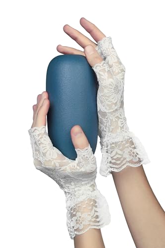 Nothing but Love Handschuhe ohne Finger Handstulpen Fäustlinge Damen fingerlose Spitze Handschuhe Manschetten (weiß) von Nothing but Love