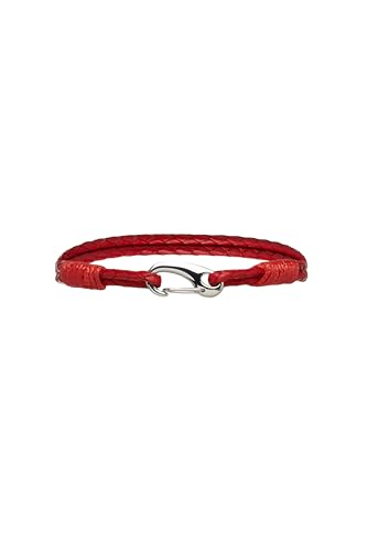 Nothing but Love Herren Armband geflochtener Armschmuck Armkette Flecht-Armband rot in Boho-Stil von Nothing but Love