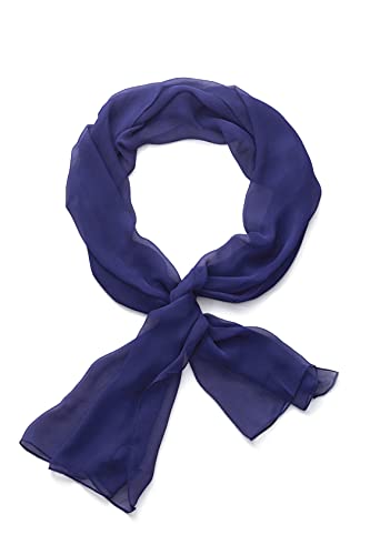 Schal Tuch Damen Frauen Halstuch Kopftuch aus Kunstseide Schlauchschal rot viereckig groß (blau) von Nothing but Love