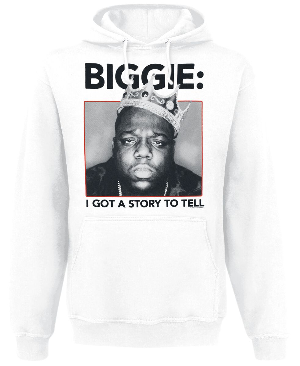 Notorious B.I.G. Biggie Crown Kapuzenpullover weiß in XXL von Notorious B.I.G.