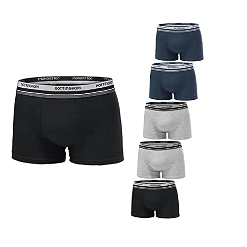 NOTTINGHAM Set 6 Paar Slip/Boxer Herren Baumwolle bi-elastisch schwarz weiß sortiert Large von Nottingham