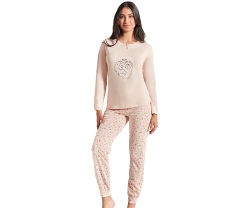 Nottingham Damen-Schlafanzug aus Jersey, 100 % Baumwolle, lang/kurz, Art. 49895puder, L Nottingham Damen-Schlafanzug aus Jersey, 100 % Baumwolle, lang/kurz, Art. 49895puder, L von Nottingham