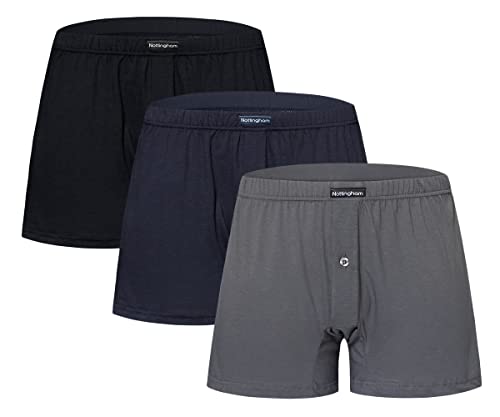 Nottingham Herren Boxershorts Mercerisierte Baumwolle, Art. 7100 Mehrfarbig 3er Pack L von Nottingham