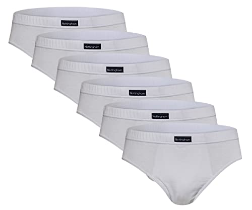 Nottingham Herren Slips Mercerisierte Baumwolle, Art. 8000 Weiß 6er Pack 5XL von Nottingham