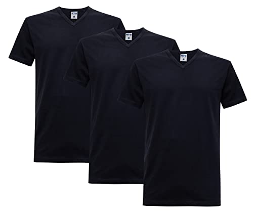 Nottingham Herren T-Shirt mit V-Ausschnitt Art. TV700 3er Pack Schwarz L von Nottingham