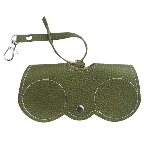 Nounex21 - Premium Sonnenbrillen Schutzetui, tragbares Brillenetui, modischer Sonnenbrillen-Halter, weiches PU-Leder, 12 Farben (Khaki) von Nounex21