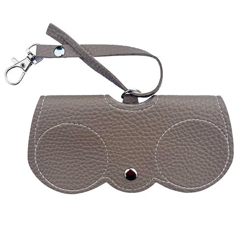 Nounex21 - Premium Sonnenbrillen Schutzetui, tragbares Brillenetui, modischer Sonnenbrillen-Halter, weiches PU-Leder, 12 Farben (Beige) von Nounex21