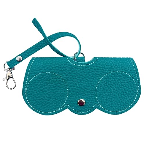 Nounex21 - Premium Sonnenbrillen Schutzetui, tragbares Brillenetui, modischer Sonnenbrillen-Halter, weiches PU-Leder, 12 Farben (Türkis) von Nounex21