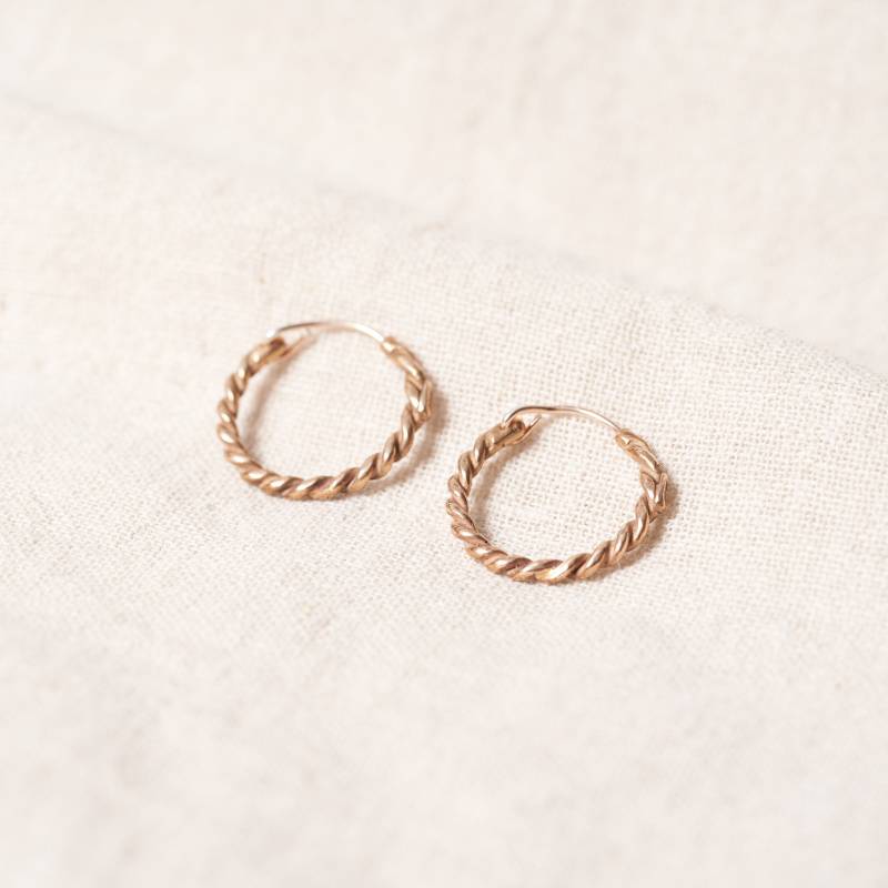 Twist Hoops N.1 in Rosebronze von NousAtelier