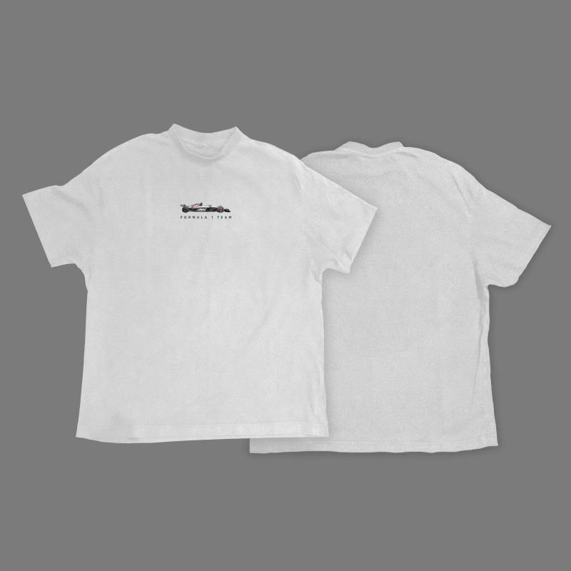 Minimal Haas Formula 1 Oversized Heavyweight T-Shirt von NouveauArtsShop
