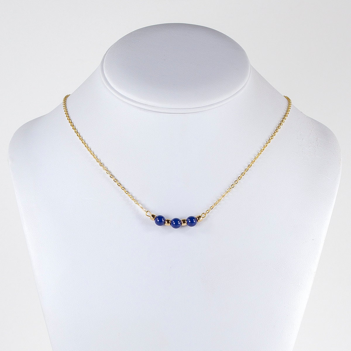 Wie Im Tv Zu Sehen Auf Law & Order Svu Minimal Lapis Lazuli Swarovski Pearl Bar Halskette Layering von NouveauTique