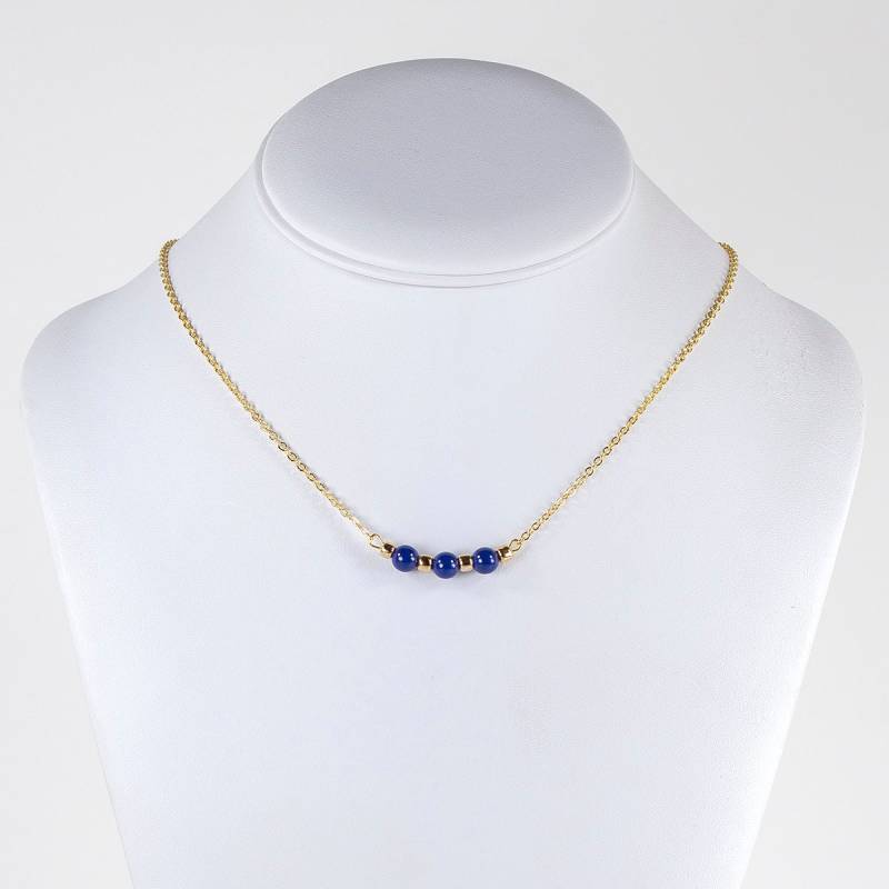 Wie Im Tv Zu Sehen Auf Law & Order Svu Minimal Lapis Lazuli Swarovski Pearl Bar Halskette Layering von NouveauTique
