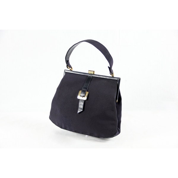 1950 Borsetta Blu Vintage von NouvelleVieAtelier