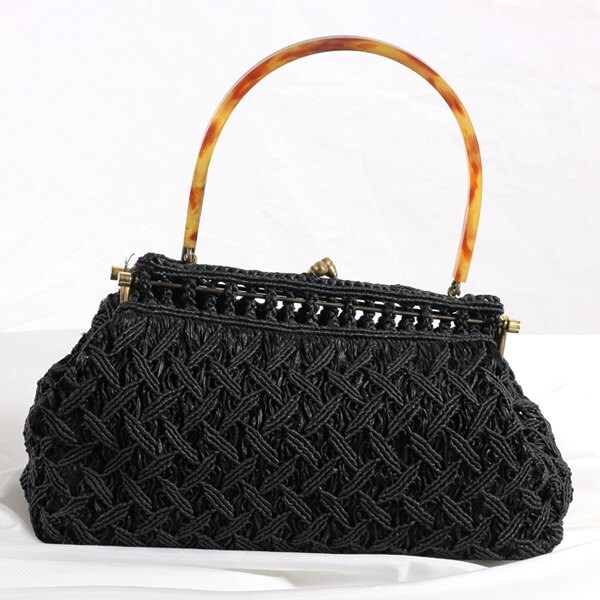 1950 Borsetta Nera Vintage 1950 Borsetta Nera Vintage von NouvelleVieAtelier