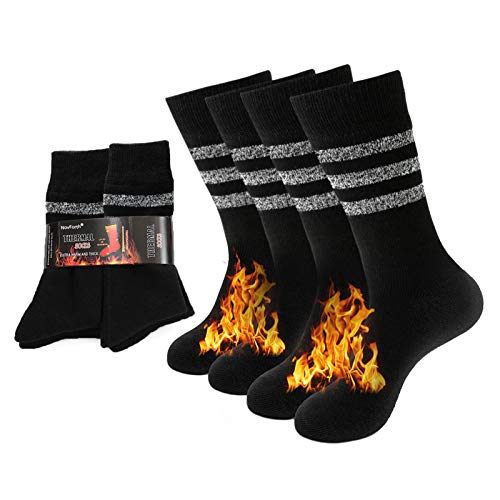 NovForth 2/4 Paar dicke Thermosocken isolierte beheizte schwere warme Socken für den Winter kaltes Wetter von NovForth