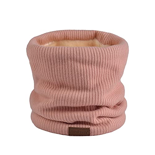 NovForth Winter Halsschlauch Herren Ski, Halswärmer Halstuch Männer Gesichtsschal Damen, Fleece Schal Schlauchtuch für Herren Gamaschenmaske, Winddichte Kreisschlaufenschals (Rosa, Medium) von NovForth