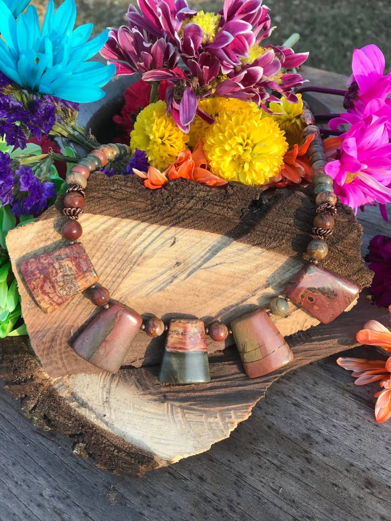 Picasso Jaspishalskette Picasso Jaspishalskette von NovaBeadsCreations