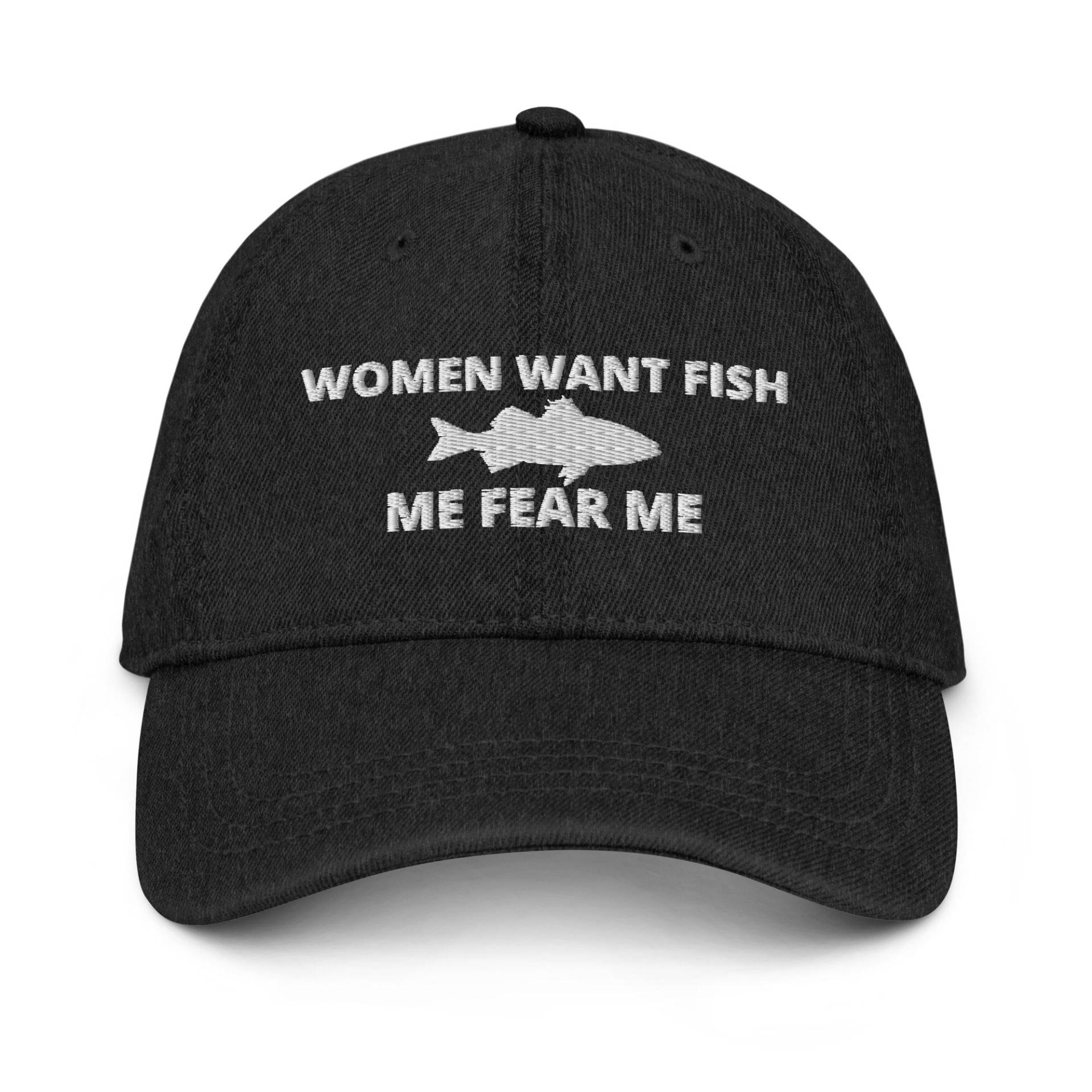 Frauen Wollen Fisch, Me Fear Me, Bestickte Jeans Mütze von NovaMeDesigns