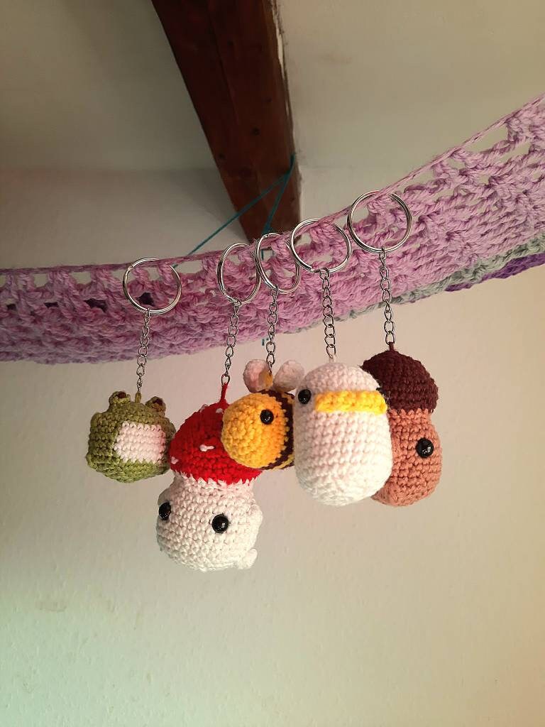 Small Amigurumi Animal Keychains | Handmade By Novasoftcreations von NovaSoftCreations