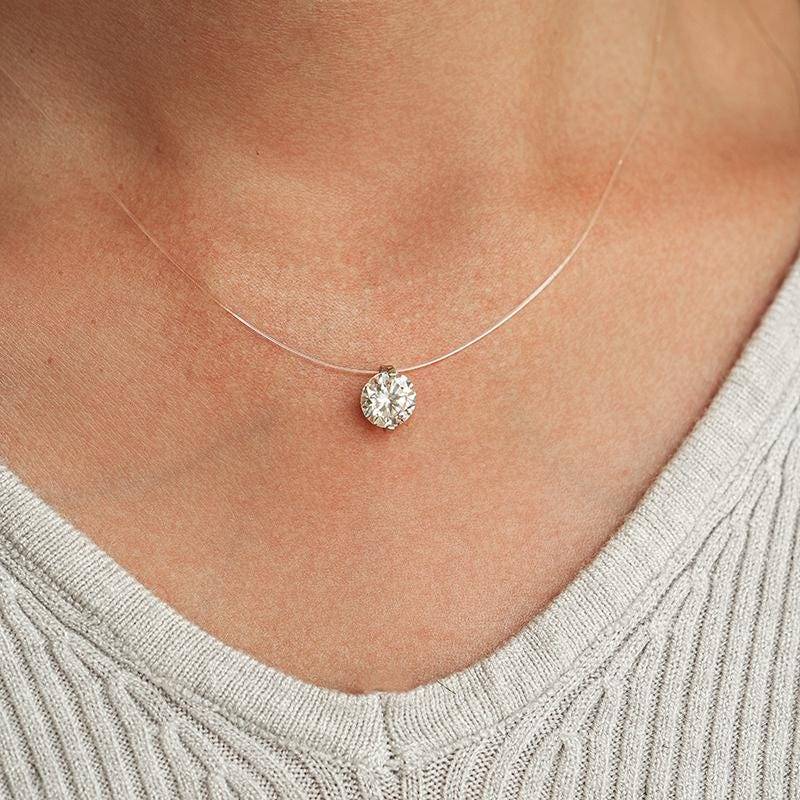Moissanit Kette 18K Vergoldetes Sterling Silber, Invisible Setting Moissanit Kette 18K Vergoldetes Sterling Silber, Invisible Setting von NovaSparkJewellery