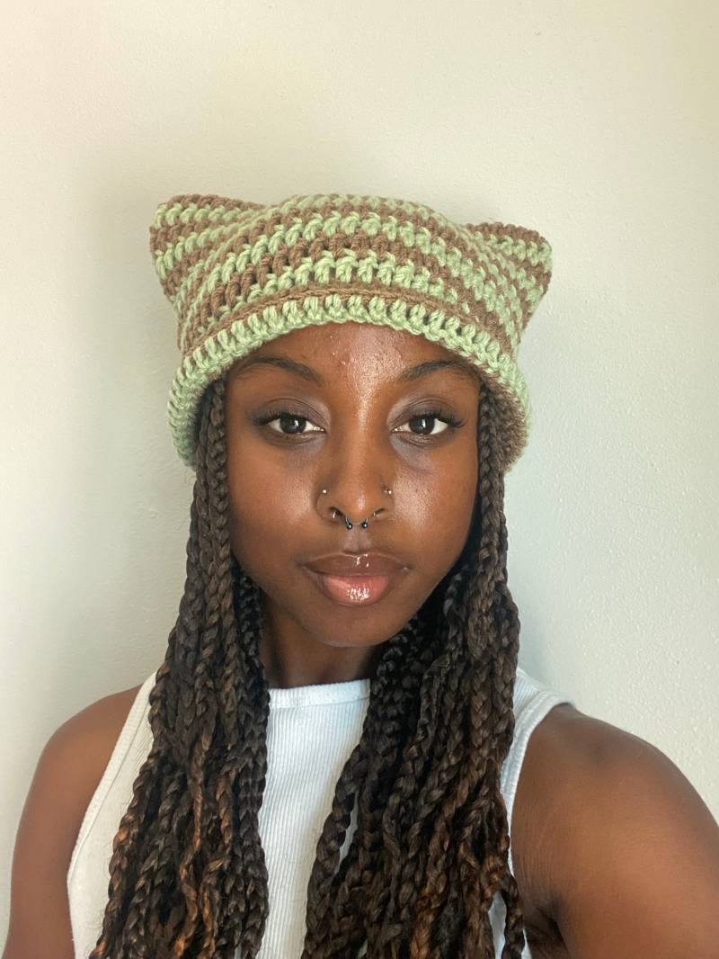 Gehäkelte Katzen Mützen von NovalTreasures