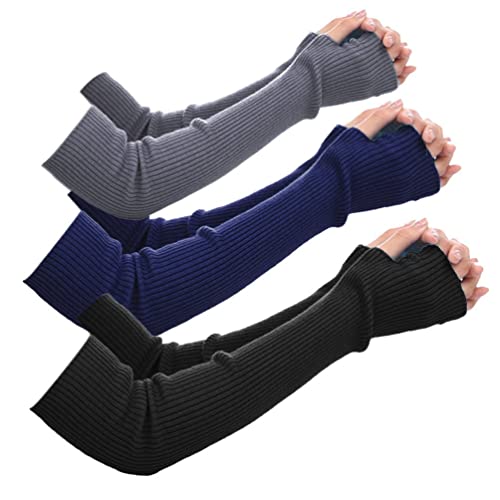 Novawo® fingerlose Armwärmer und Handschuhe aus fester Wolle, für Damen von Novawo