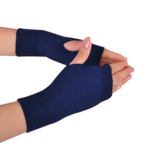 Royal Blau sourcingmap 1 Paar Damen elastisch verlängern Voller Finger Handschuhe