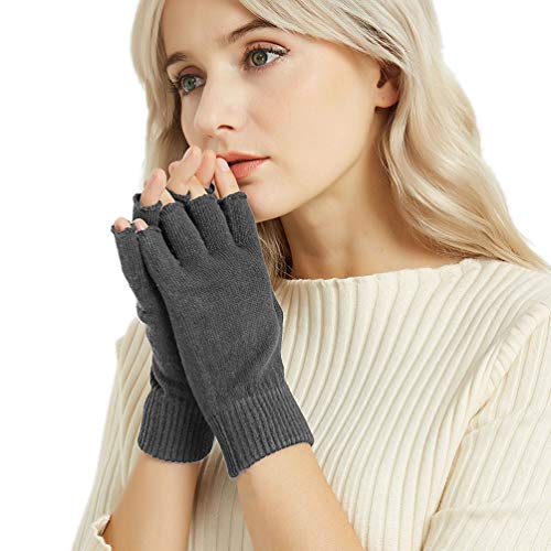 Novawo Wolle Mischung Fingerlose Handschuhe Warme Armlinge Unisex-Schreibhandschuhe von Novawo