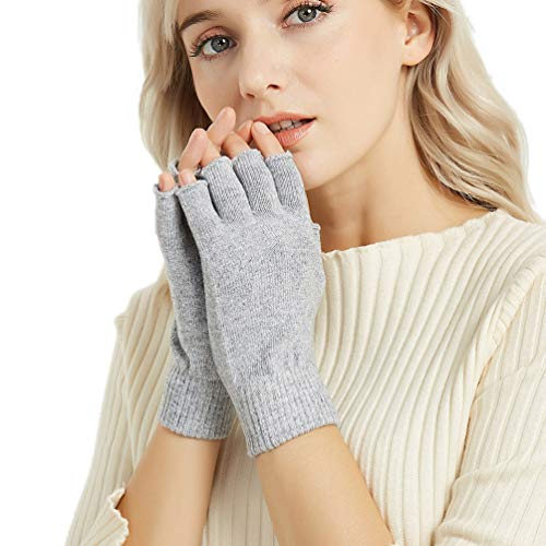 Novawo Wolle Mischung Fingerlose Handschuhe Warme Armlinge Unisex-Schreibhandschuhe von Novawo