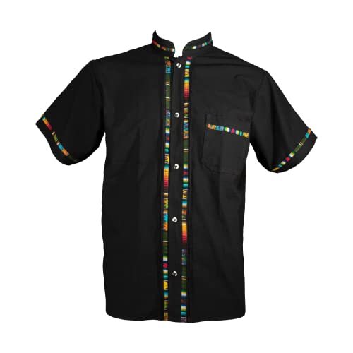 Mexikanische Guayabera-Hemden für Jungen, kurzärmelig, hergestellt in Mexiko, mehrere Farben, Größe 0–16, Schwarz, 2 von Novedades Cari