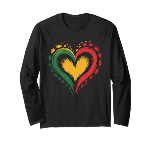 Lustiger afrikanischer Liebesspruch Herz Frau Ehemann Papa Frauen Männer Langarmshirt von Novelty African Pride Roots Culture Rasta Art
