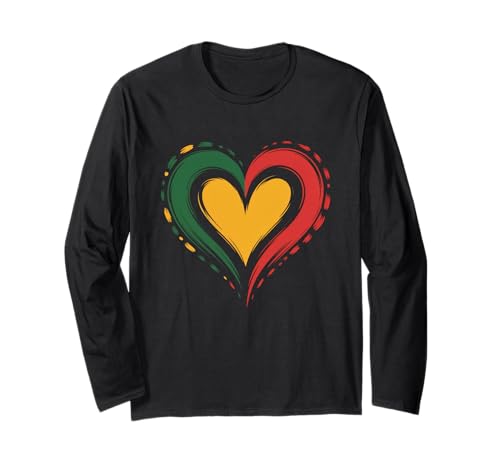 Lustiger afrikanischer Liebesspruch Herz Frau Ehemann Papa Frauen Männer Langarmshirt von Novelty African Pride Roots Culture Rasta Art
