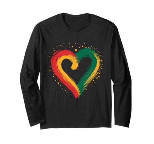 Lustiger afrikanischer Liebesspruch Herz Frau Ehemann Papa Frauen Männer Langarmshirt von Novelty African Pride Roots Culture Rasta Art