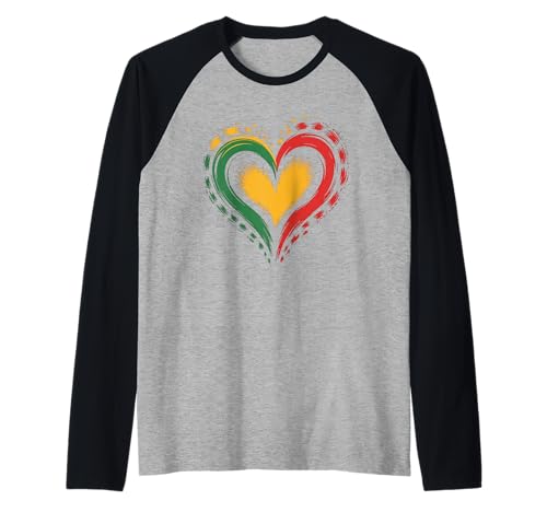 Lustiger afrikanischer Liebesspruch Herz Frau Ehemann Papa Frauen Männer Raglan von Novelty African Pride Roots Culture Rasta Art