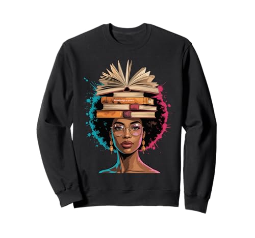 Lustige Buchkrone, Schwarze Königin, Weisheit, Macht, Afro-Kunst, Damen, Herren Sweatshirt Lustige Buchkrone, Schwarze Königin, Weisheit, Macht, Afro-Kunst, Damen, Herren Sweatshirt von Novelty Afro Intellectual Teacher Style Culture