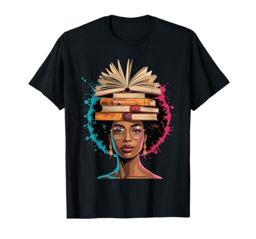 Lustige Buchkrone, Schwarze Königin, Weisheit, Macht, Afro-Kunst, Damen, Herren T-Shirt Lustige Buchkrone, Schwarze Königin, Weisheit, Macht, Afro-Kunst, Damen, Herren T-Shirt von Novelty Afro Intellectual Teacher Style Culture