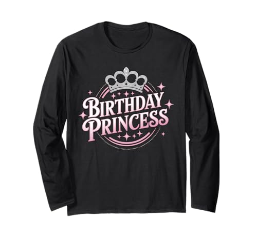 Niedliches Geburtstagskind Prinzessin Königin Frauen Mama Mutter Schwester Langarmshirt von Novelty Birthday Designs