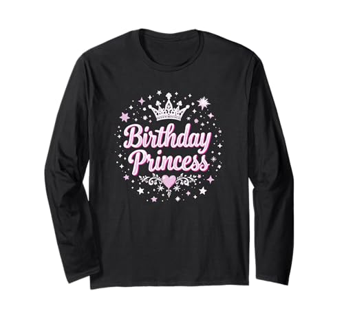 Niedliches Geburtstagskind Prinzessin Königin Frauen Mama Mutter Schwester Langarmshirt von Novelty Birthday Designs