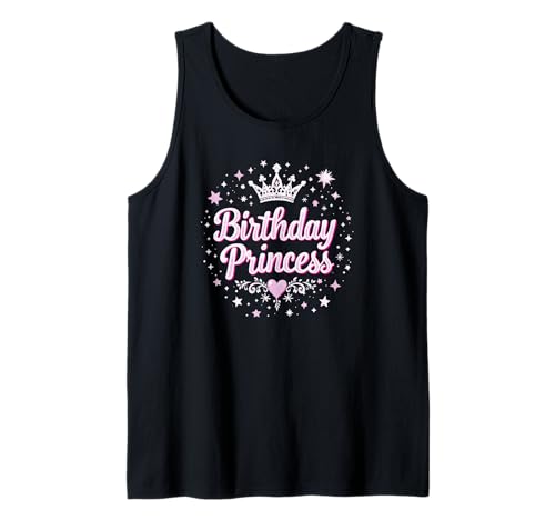 Niedliches Geburtstagskind Prinzessin Königin Frauen Mama Mutter Schwester Tank Top von Novelty Birthday Designs