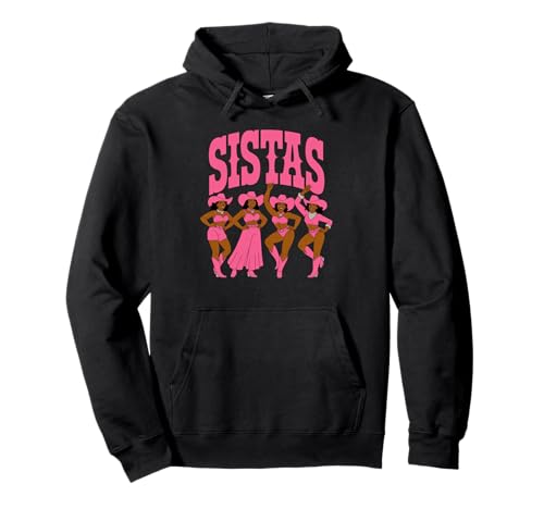 Lustiger Sistas Spruch Pink Cowgirl Swag Rodeo Queens Damen Herren Pullover Hoodie von Novelty Black Western Women Dance Outfit Crew