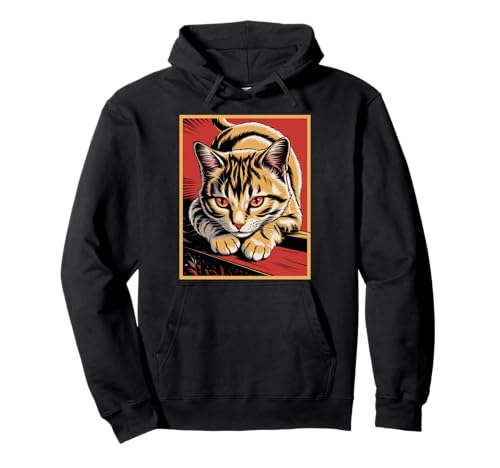 Katze rote Augen Japanische Kunst Illustration Katzenliebhaber Männer Frauen Pullover Hoodie Katze rote Augen Japanische Kunst Illustration Katzenliebhaber Männer Frauen Pullover Hoodie von Novelty Cat Red Eyes Japan Artist Graphic Pet