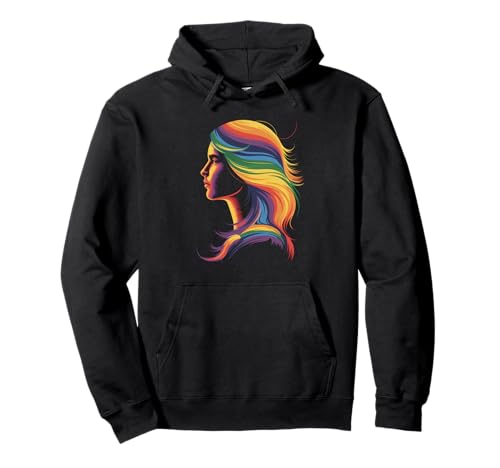 Lustiges Regenbogenhaar Afro-Stil Pride Artistic Queen Damen Herren Pullover Hoodie Lustiges Regenbogenhaar Afro-Stil Pride Artistic Queen Damen Herren Pullover Hoodie von Novelty Colorful Feminine Flowing Hair Vibes Art