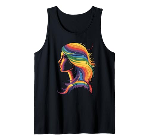 Lustiges Regenbogenhaar Afro-Stil Pride Artistic Queen Damen Herren Tank Top Lustiges Regenbogenhaar Afro-Stil Pride Artistic Queen Damen Herren Tank Top von Novelty Colorful Feminine Flowing Hair Vibes Art