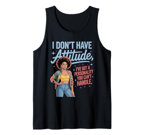 Lustiges Haltungswort: Ich Habe Persönlichkeitsstärke, Mama, Damen, Herren Tank Top von Novelty Confident Afro Woman Fashion Energy Sassy