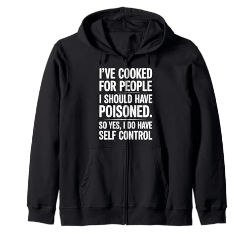 Lustiger Spruch "Cooked For People" dunkler Humor Witz Frauen Männer Kapuzenjacke von Novelty Cook Sarcasm Joke Coworker Friends Chef